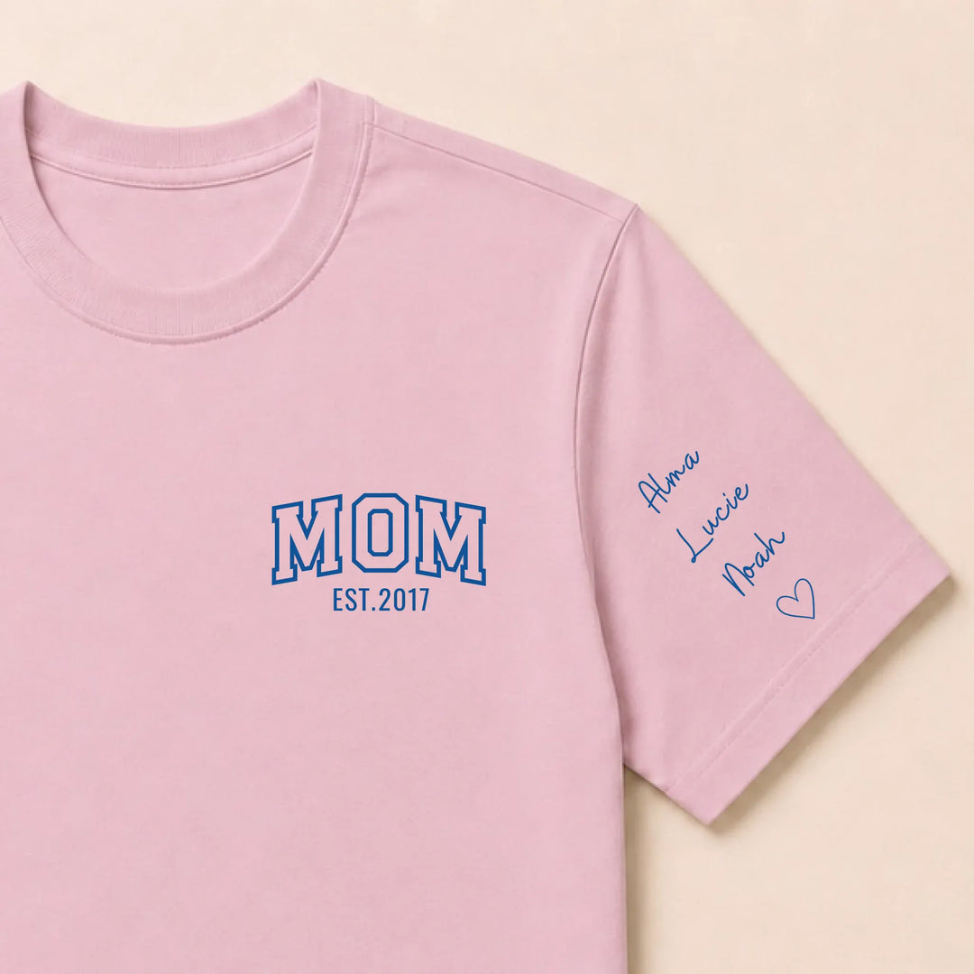Sweat mom T-shirt / Rose clair / S