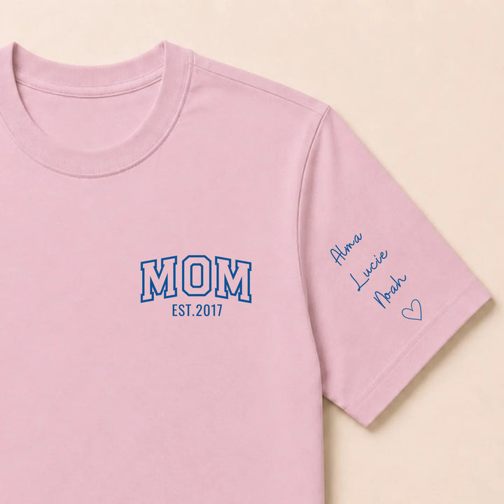Sweat mom T-shirt / Rose clair / S