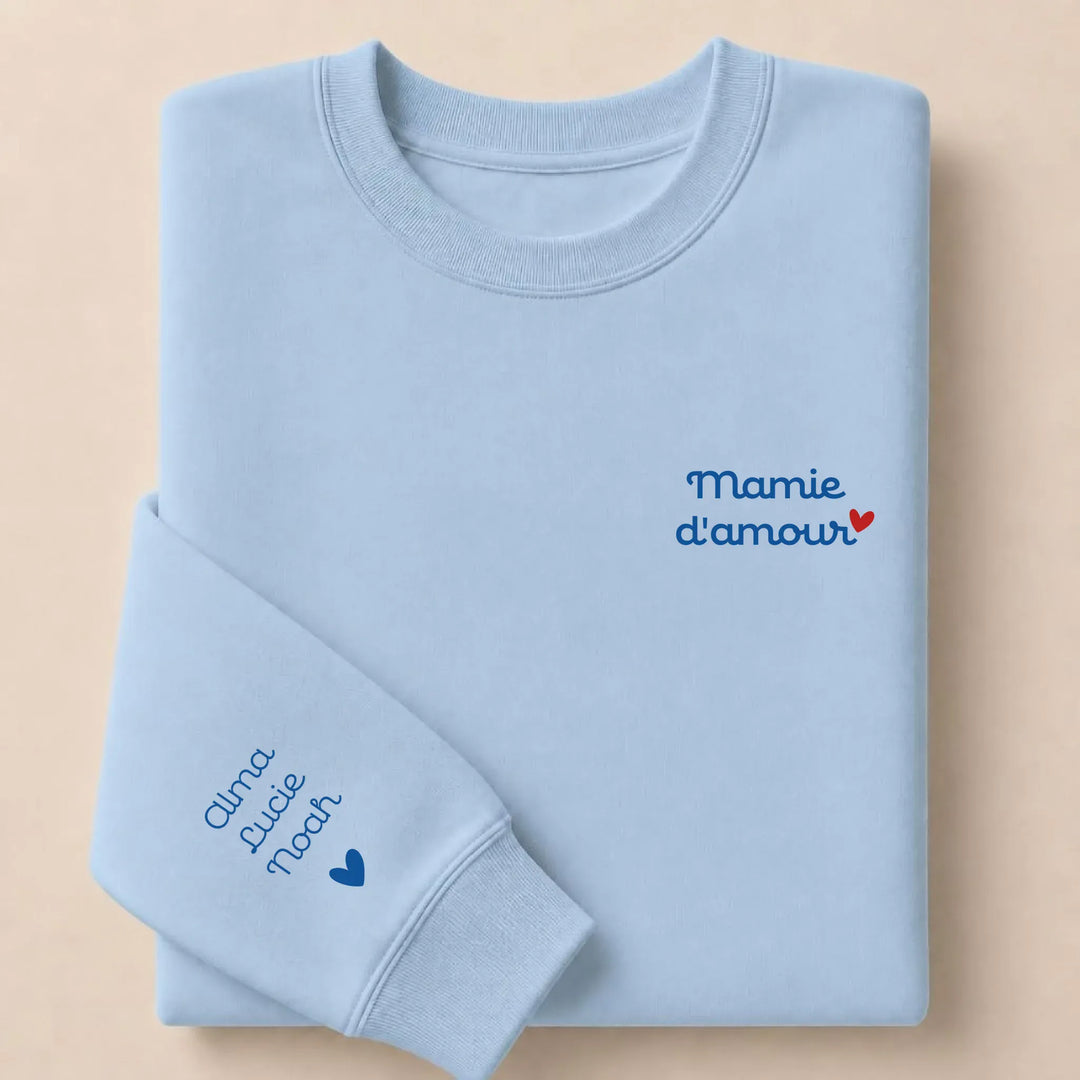 Pull Mamie d'amour Sweatshirt / Bleu Clair / S