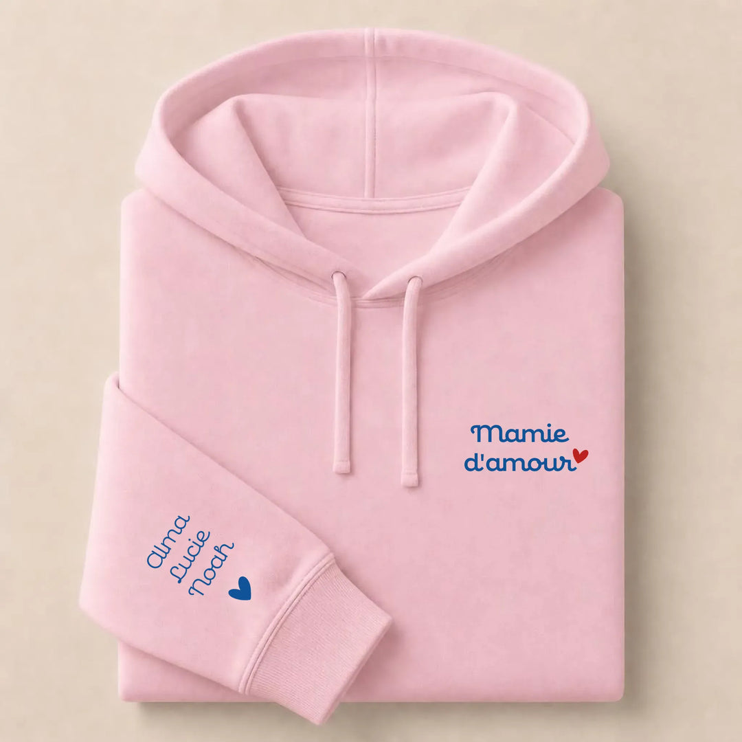 Pull Mamie d'amour Sweat à capuche / Rose Clair / S