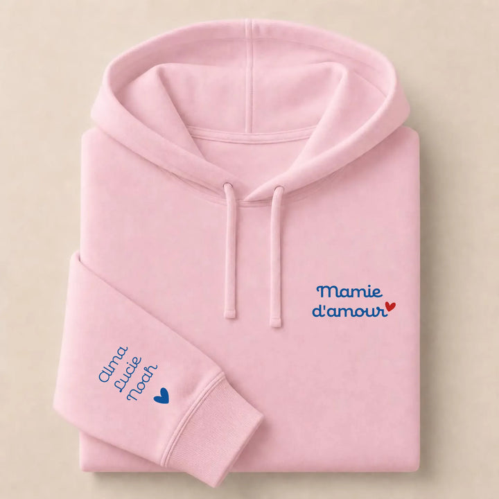Pull Mamie d'amour Sweat à capuche / Rose Clair / S