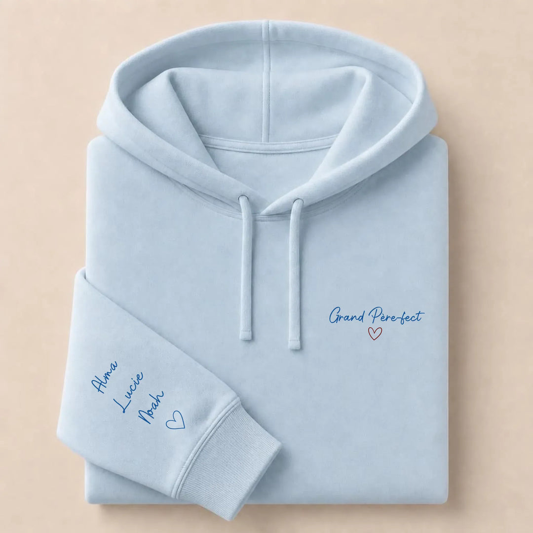 Pull Grand Père-fect Sweat à capuche / Bleu Clair / S