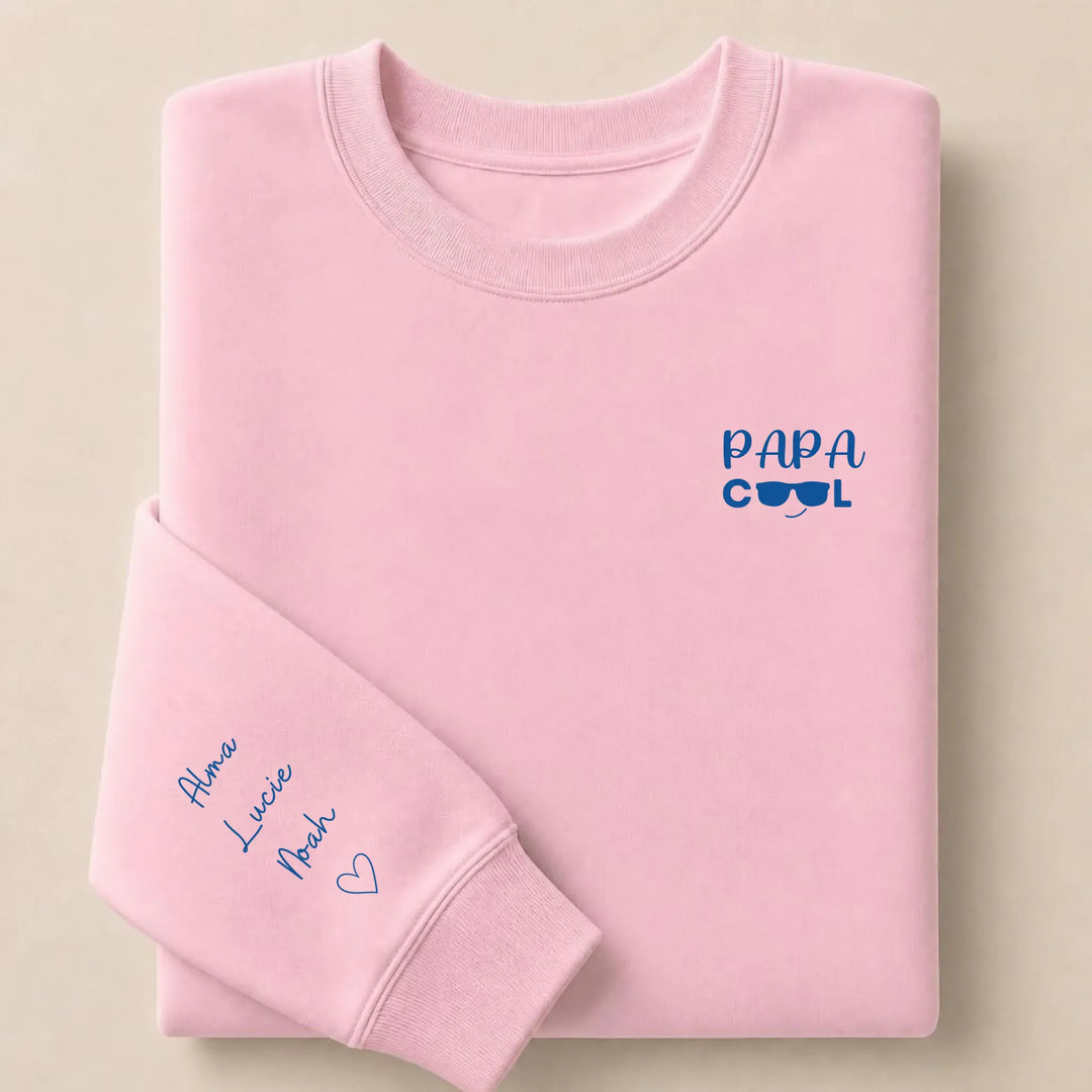 Pull Papa cool Sweatshirt / Rose Clair / S