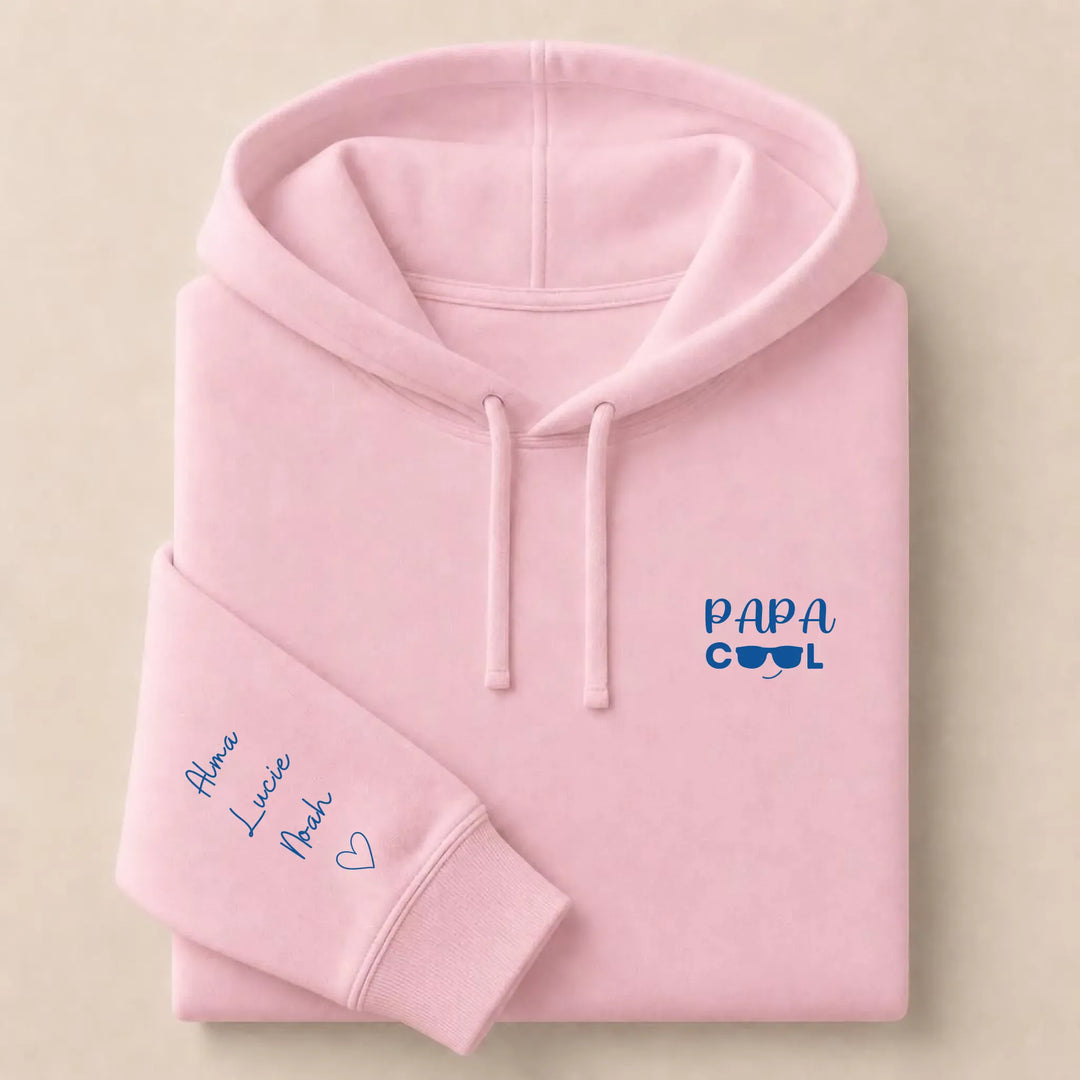 Pull Papa cool Sweat à capuche / Rose Clair / S