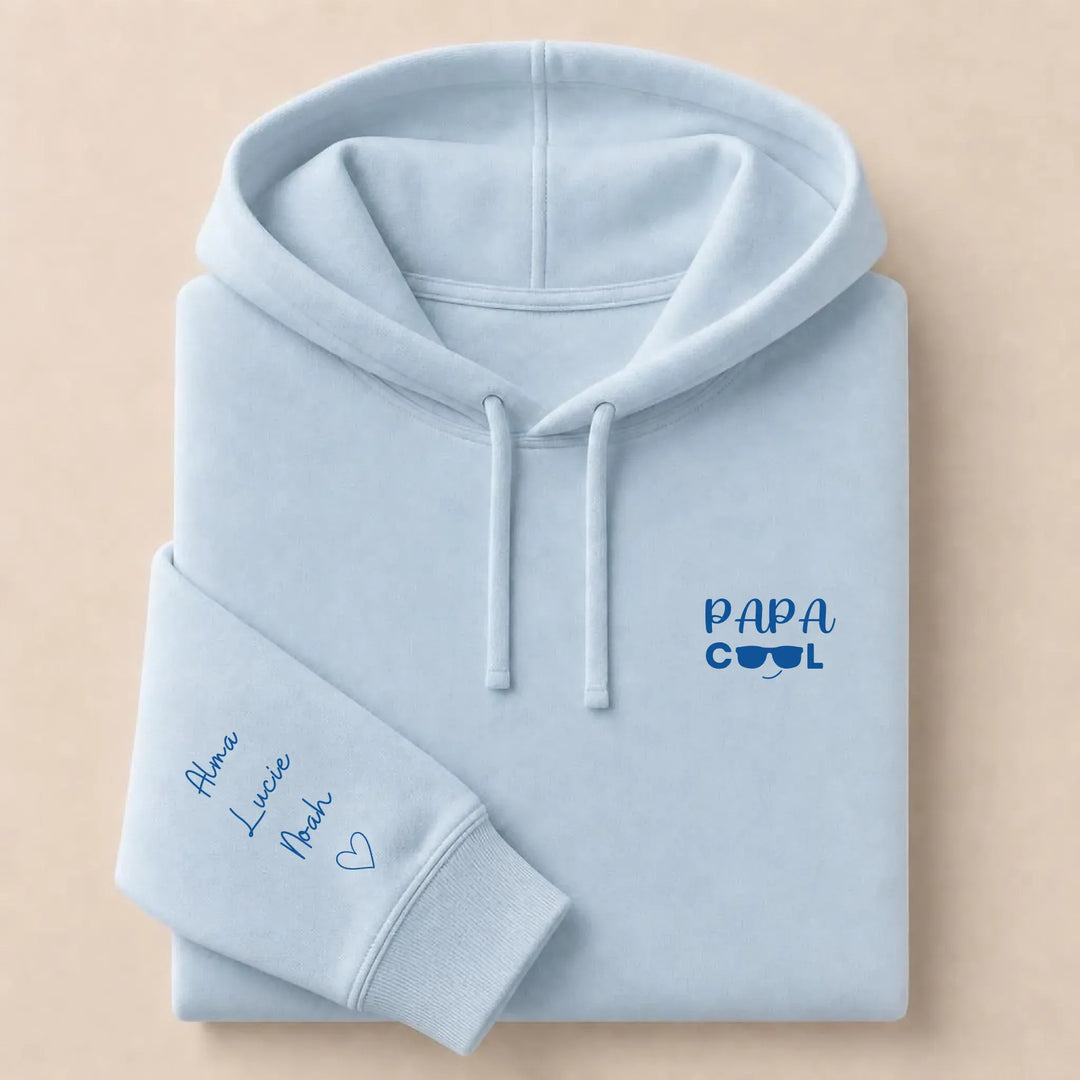 Pull Papa cool Sweat à capuche / Bleu Clair / S