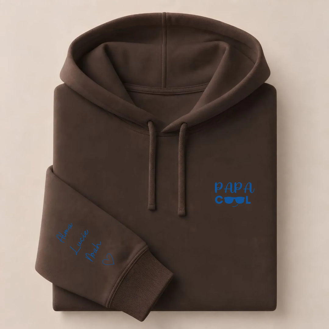 Pull Papa cool Sweat à capuche / Marron / S