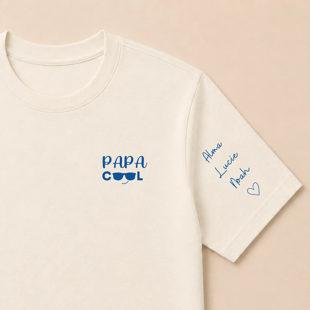 Pull Papa cool T-shirt / Naturel / S