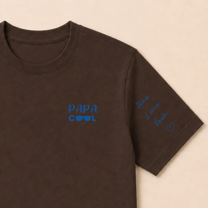 Pull Papa cool T-shirt / Marron / S