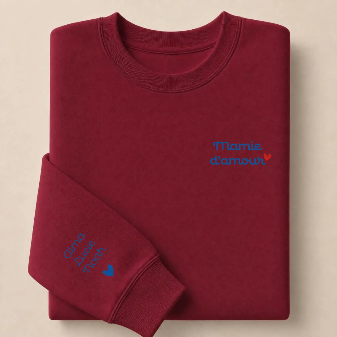 Sweat Mamie d'amour Sweatshirt / Bordeaux / S
