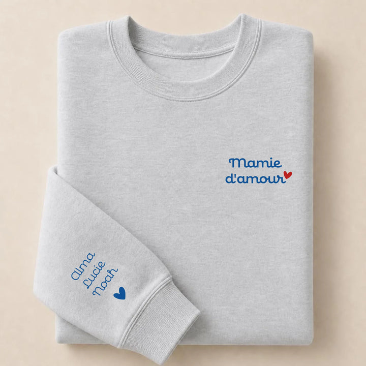 Sweat Mamie d'amour Sweatshirt / Gris / S