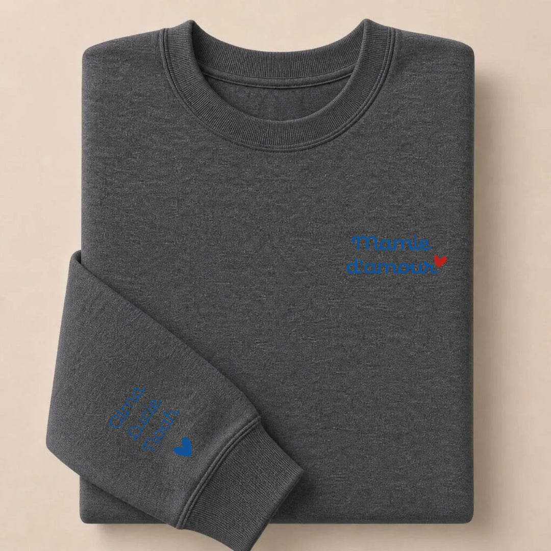 Sweat Mamie d'amour Sweatshirt / Gris Foncé / S
