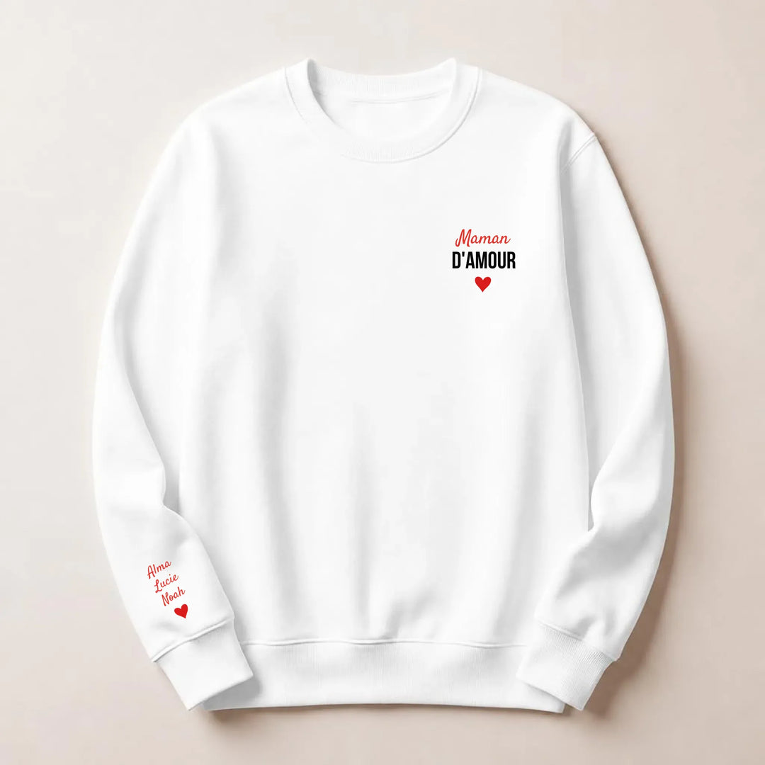 Sweat à capuche maman d'amour