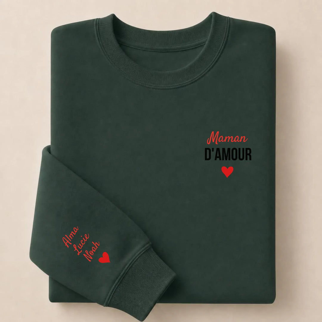 Sweat à capuche maman d'amour Sweatshirt / Forest / S