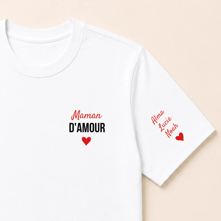 Sweat à capuche maman d'amour T-shirt / Blanc / S