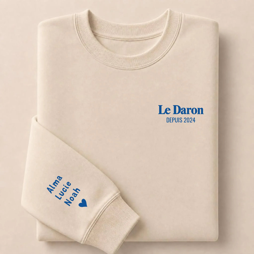 Pull brodé Le Daron Sweatshirt / Beige / S