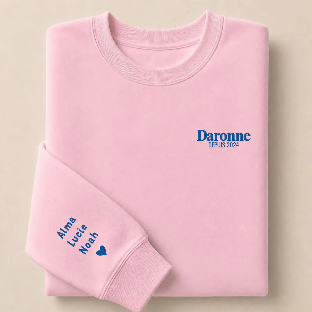 T-shirt brodé La Daronne Sweatshirt / Rose Clair / S