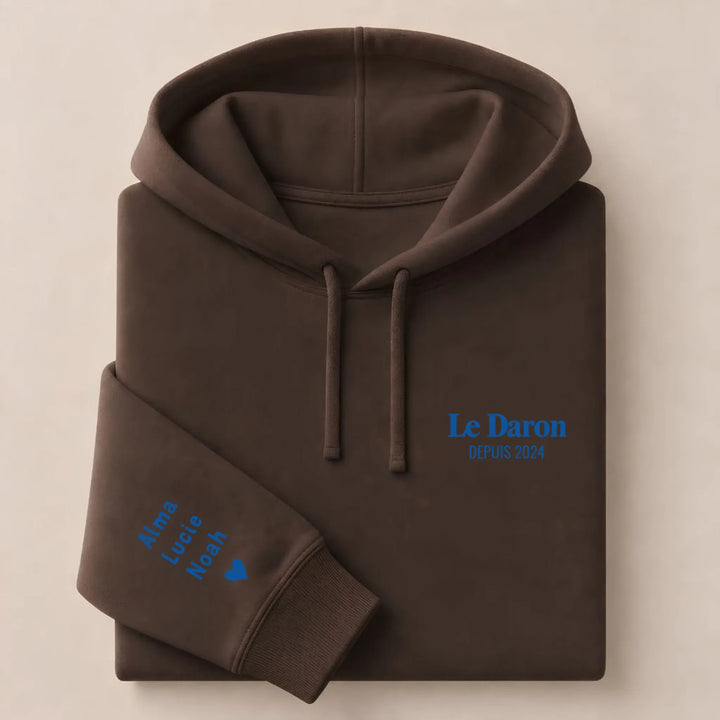 Pull brodé Le Daron Sweat à capuche / Marron / S