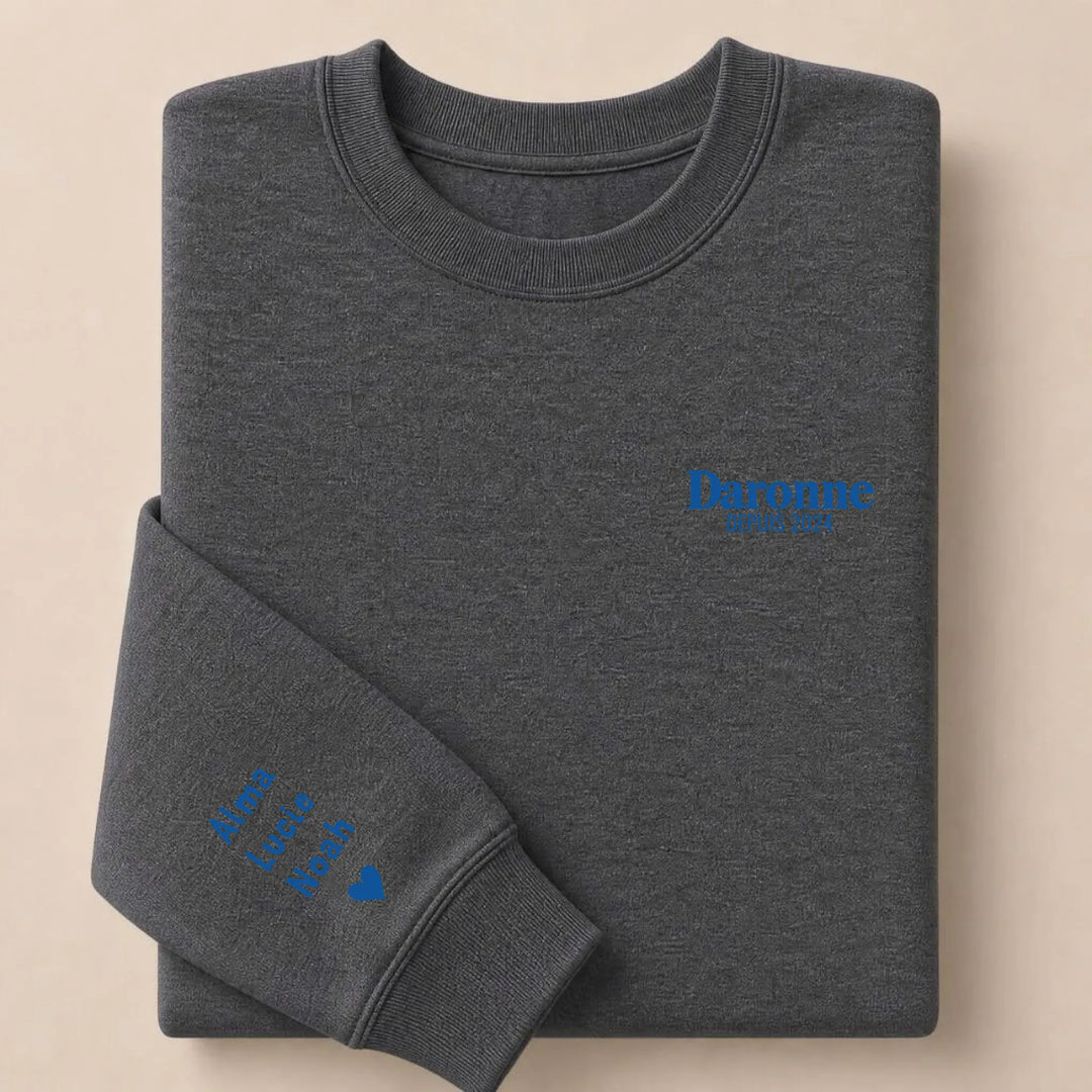 T-shirt brodé La Daronne Sweatshirt / Gris Foncé / S