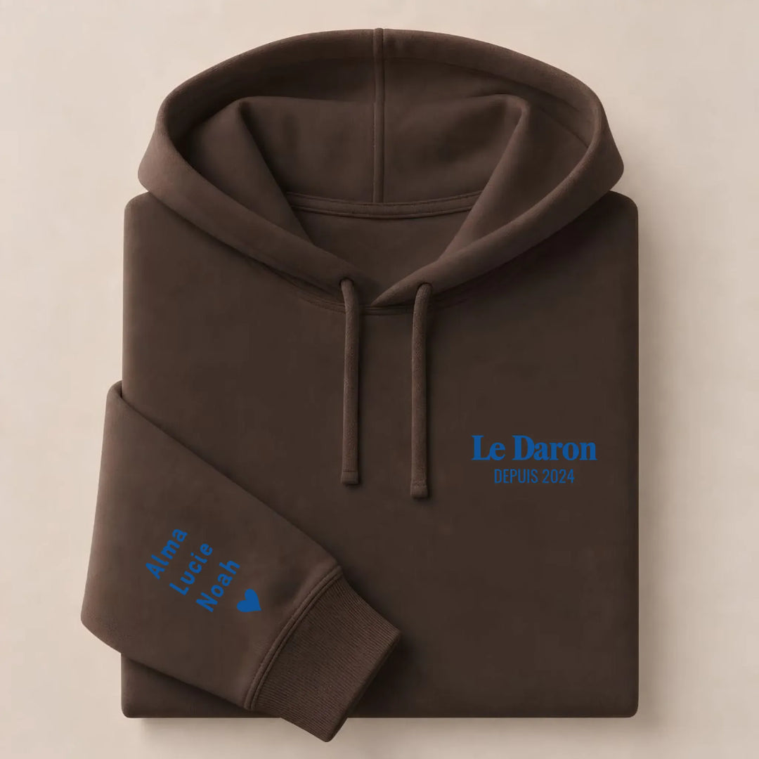 Sweat brodé Le Daron Sweat à capuche / Marron / S