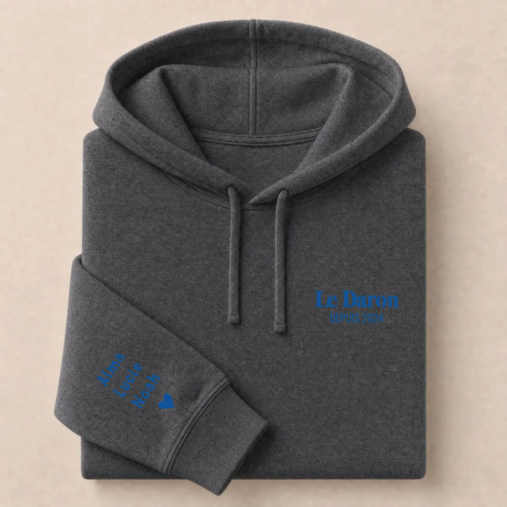 Sweat brodé Le Daron Sweat à capuche / Gris Foncé / S