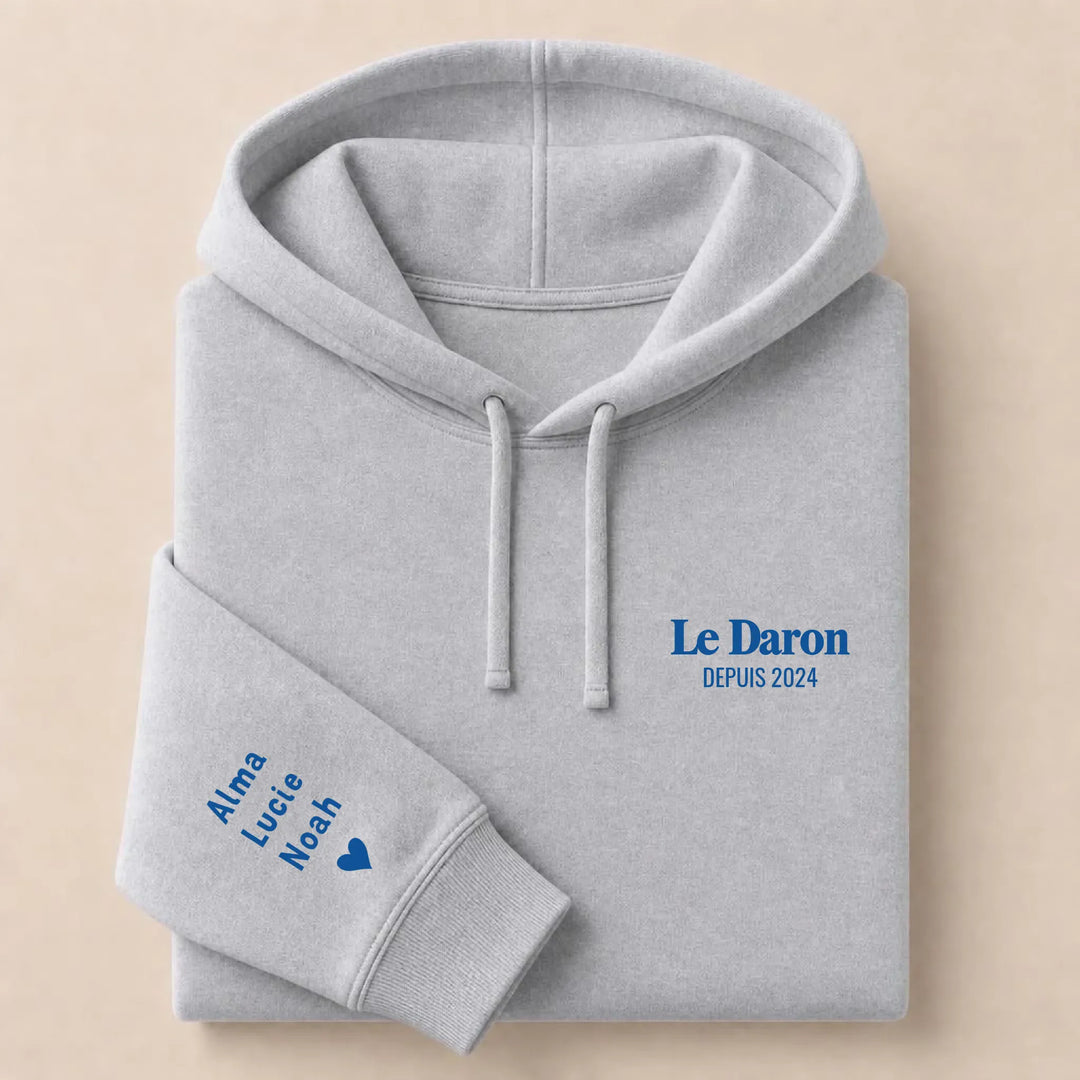 Sweat brodé Le Daron Sweat à capuche / Gris / S
