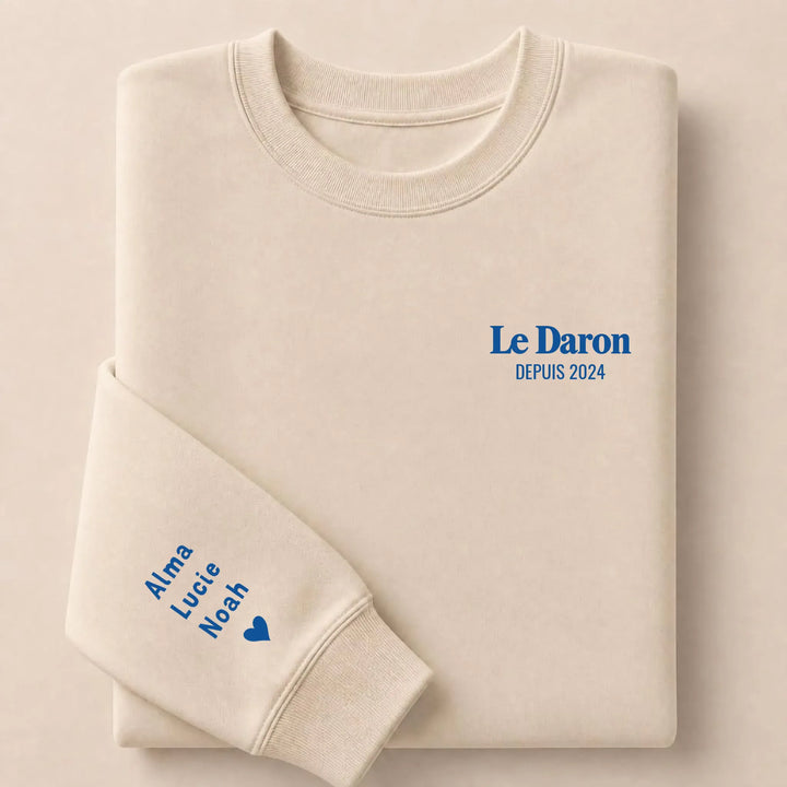Sweat brodé Le Daron Sweatshirt / Beige / S