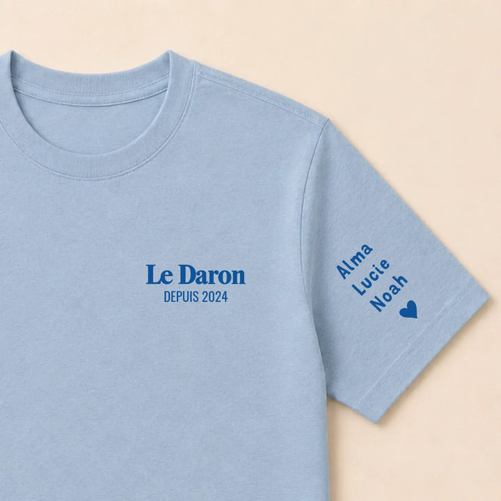 Pull brodé Le Daron T-shirt / Bleu clair / S