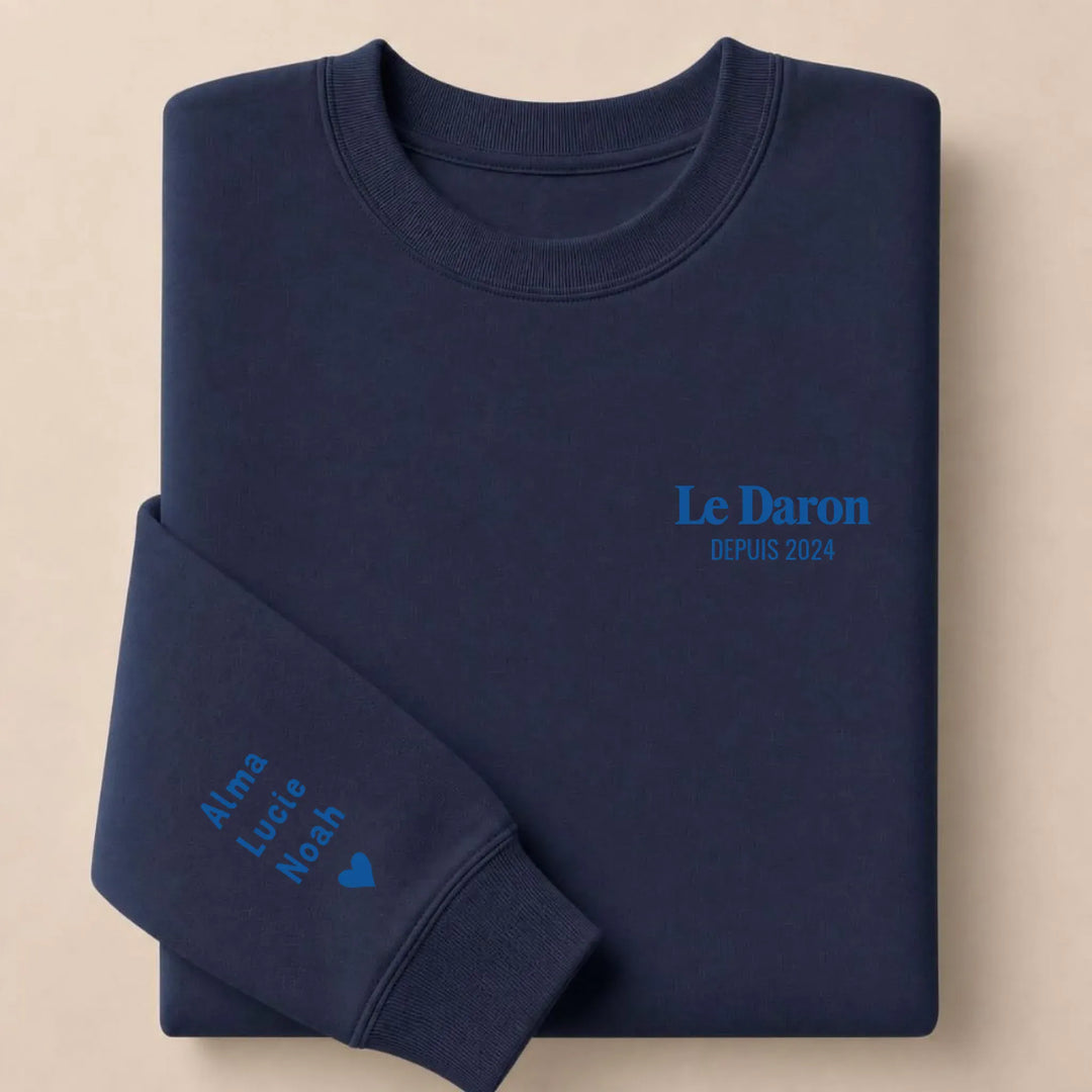 Sweat brodé Le Daron Sweatshirt / Marine / S