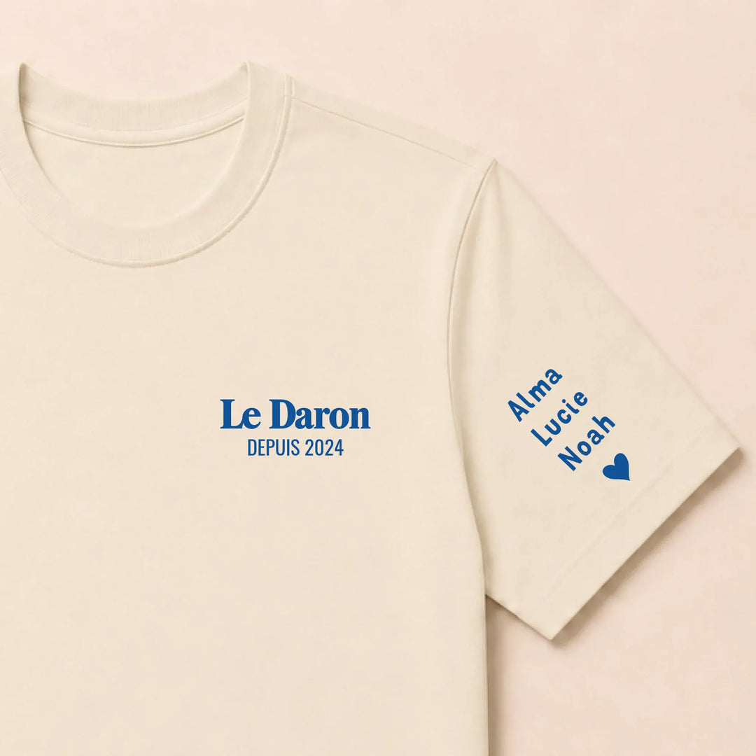 Sweat brodé Le Daron T-shirt / Beige / S