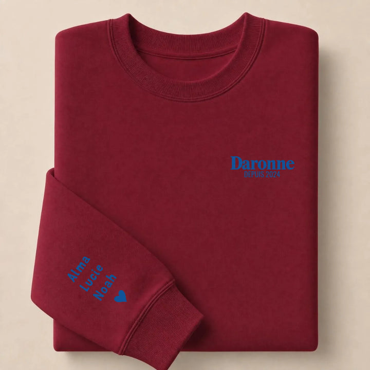 Pull brodé La Daronne Sweatshirt / Bordeaux / S