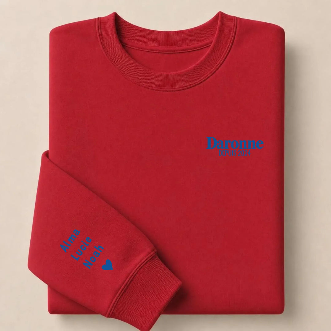 Pull brodé La Daronne Sweatshirt / Rouge / S