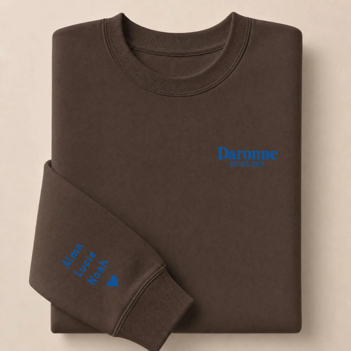 Pull brodé La Daronne Sweatshirt / Marron / S