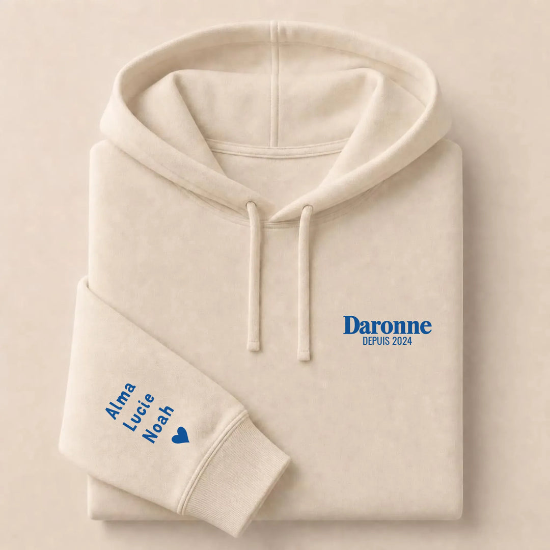 Sweat brodé La Daronne Sweat à capuche / Beige / S