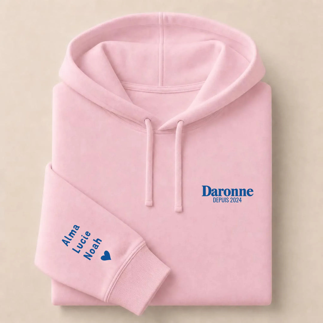 Pull brodé La Daronne Sweat à capuche / Rose Clair / S