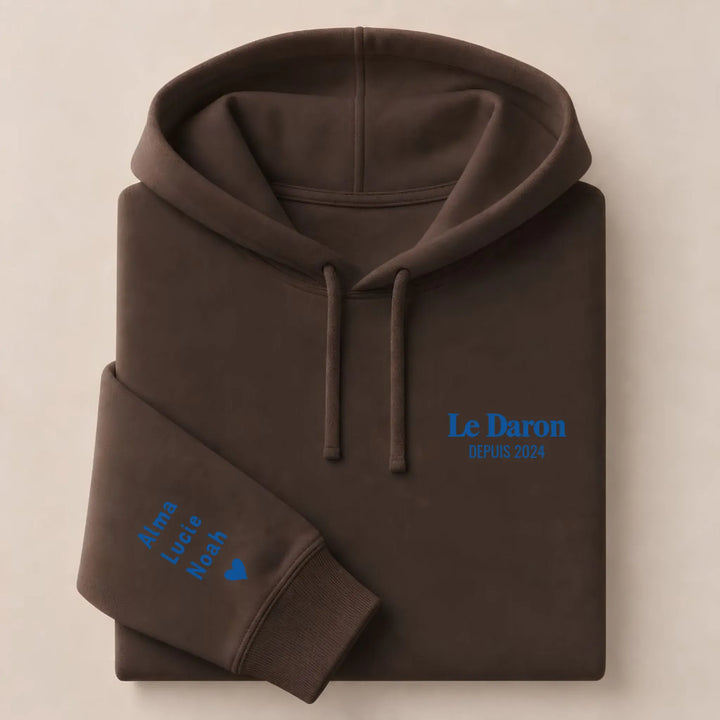 T-Shirt brodé Le Daron Sweat à capuche / Marron / S