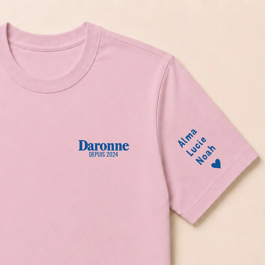Sweat brodé La Daronne T-shirt / Rose clair / S