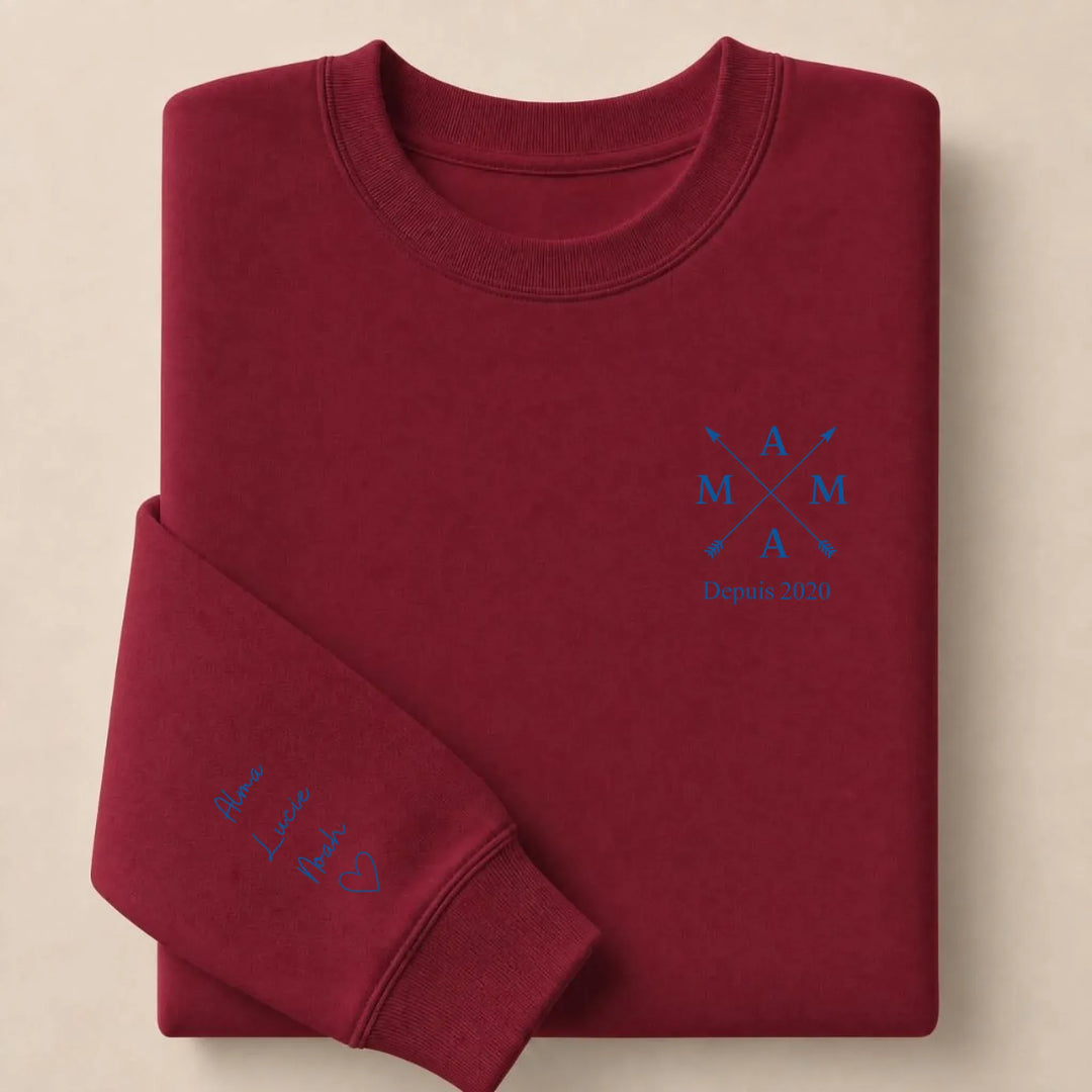 Pull MAMA depuis Sweatshirt / Bordeaux / S