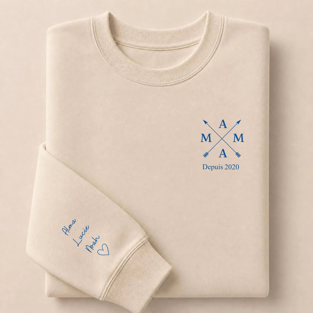 Pull MAMA depuis Sweatshirt / Beige / S