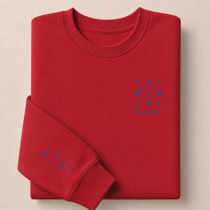 Pull MAMA depuis Sweatshirt / Rouge / S