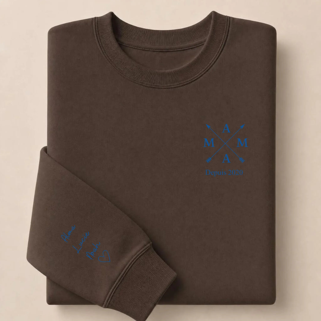 Pull MAMA depuis Sweatshirt / Marron / S