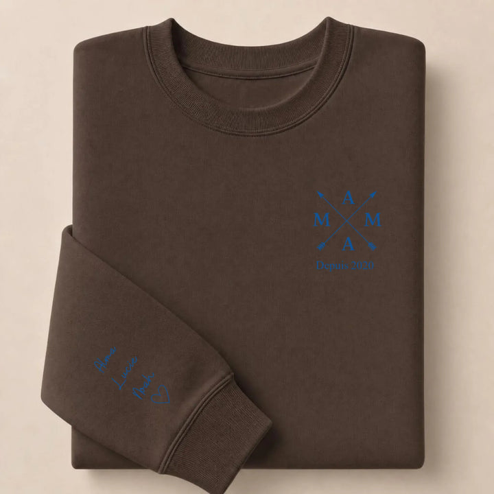 Pull MAMA depuis Sweatshirt / Marron / S