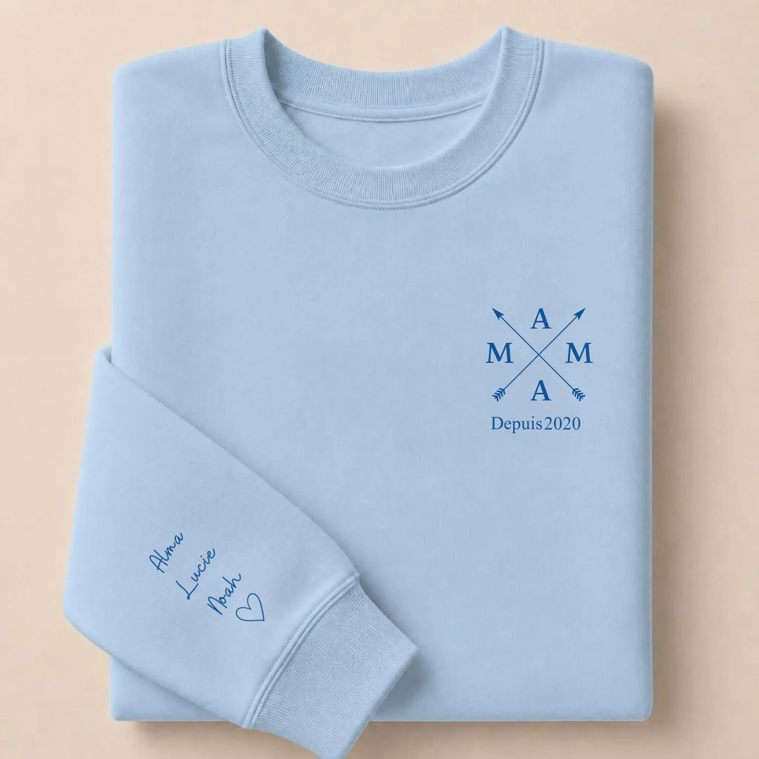 Pull MAMA depuis Sweatshirt / Bleu Clair / S