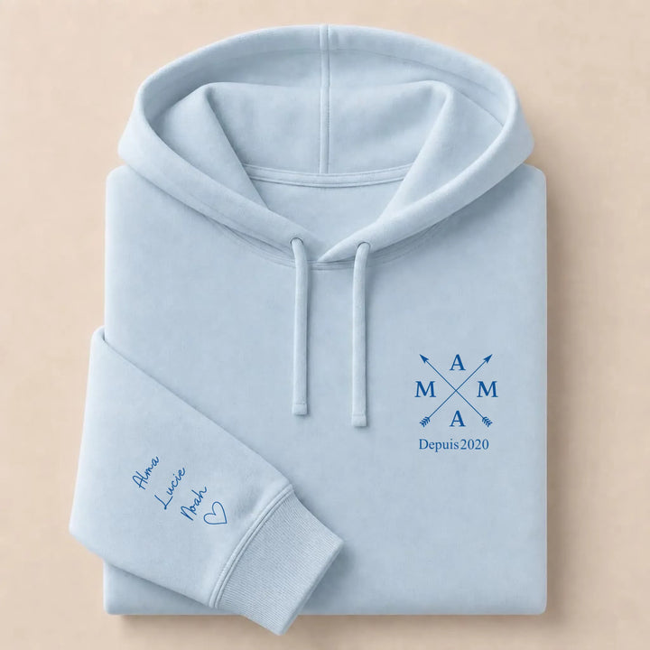 Pull MAMA depuis Sweat à capuche / Bleu Clair / S