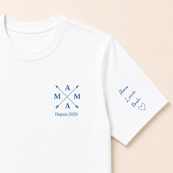 Pull MAMA depuis T-shirt / Blanc / S