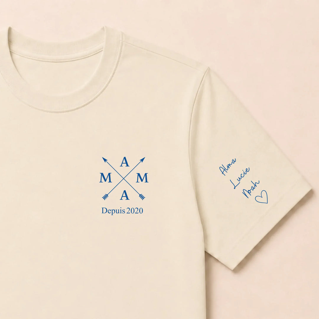 Pull MAMA depuis T-shirt / Beige / S