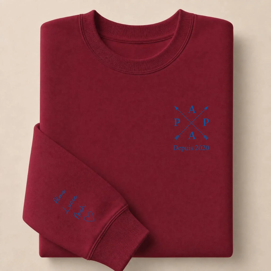 Pull PAPA depuis Sweatshirt / Bordeaux / S