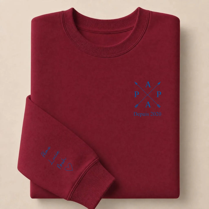 Pull PAPA depuis Sweatshirt / Bordeaux / S