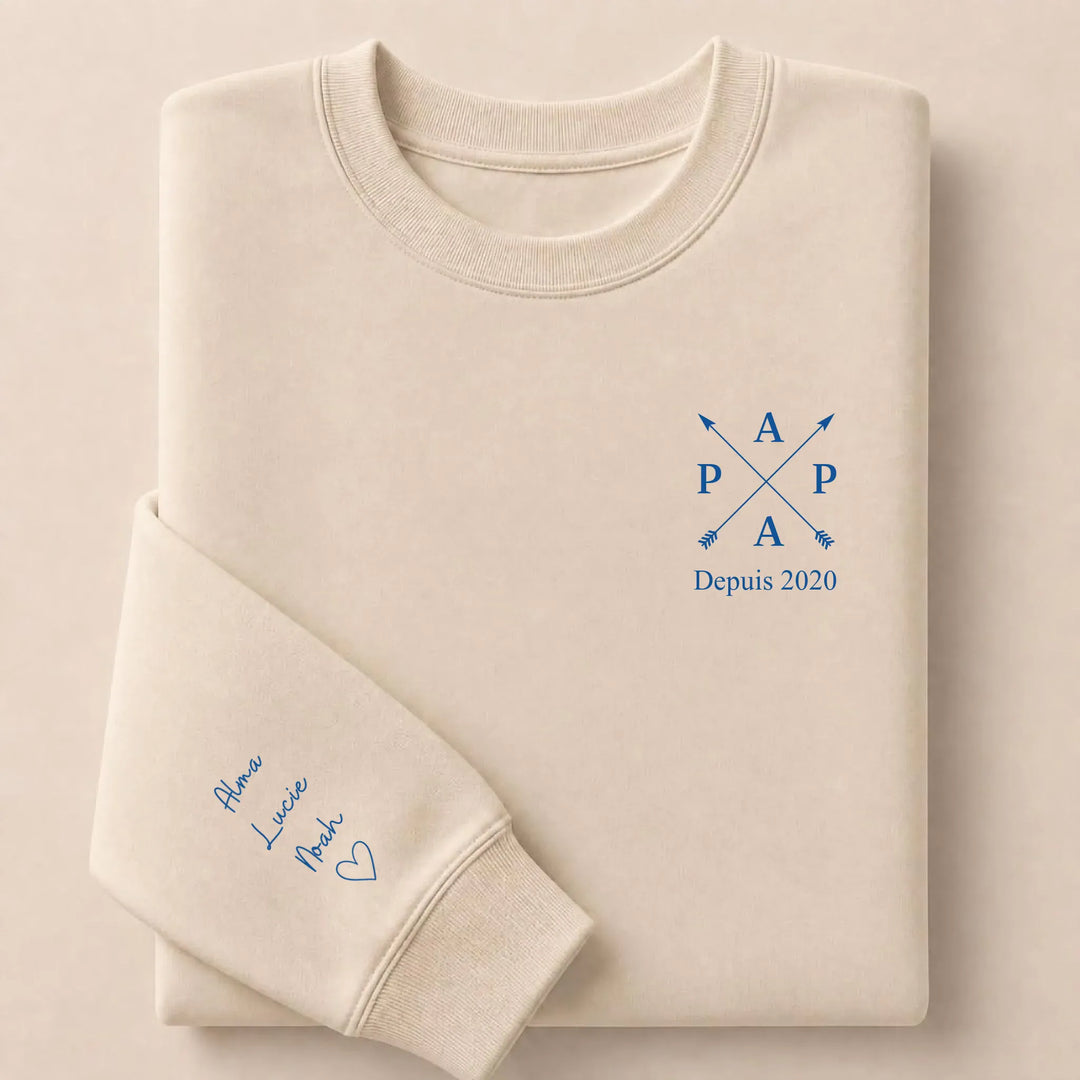 Pull PAPA depuis Sweatshirt / Beige / S