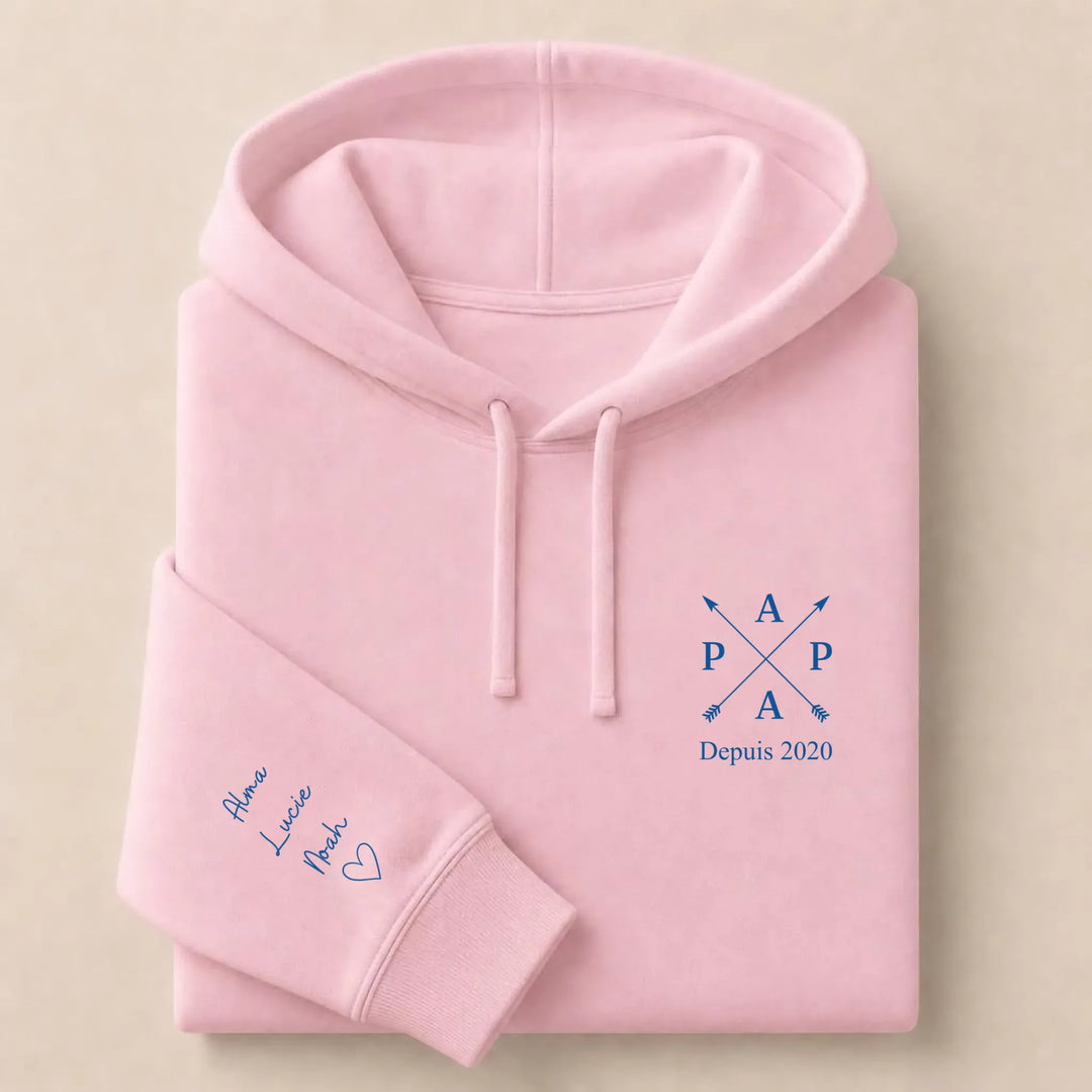 Pull PAPA depuis Sweat à capuche / Rose Clair / S