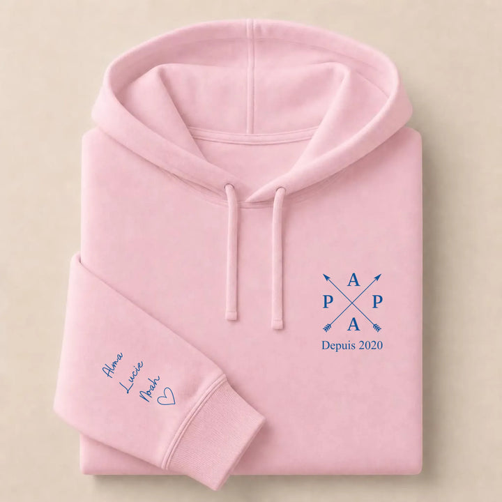 Pull PAPA depuis Sweat à capuche / Rose Clair / S